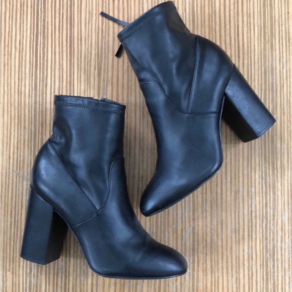 Rebecca Minkoff Black Bojana Block Heel Booties 9.5 - Picture 5 of 10